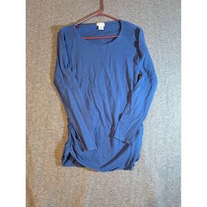 Motherhood Maternity Women's Royal Blue Lightweight Scoop Neck  Sweater Small